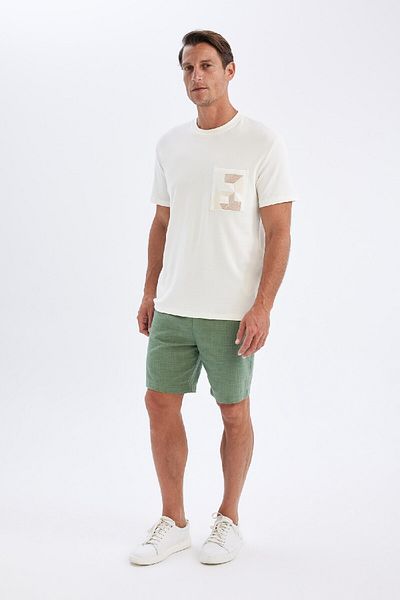 DeFacto Tričko Regular Fit Crew Neck s potištěným krátkým rukávem C4134ax24sm
