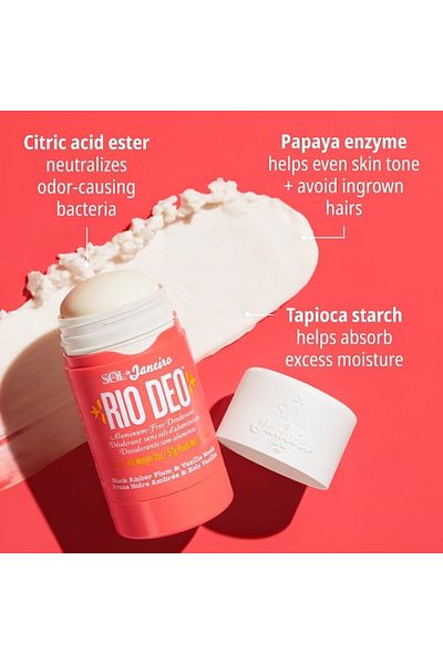 Sol De Janeiro Rio Deo Aluminum-Free Deodorant - Cheirosa 40 Fragrance, 24-Hour Odor Protection (57g)