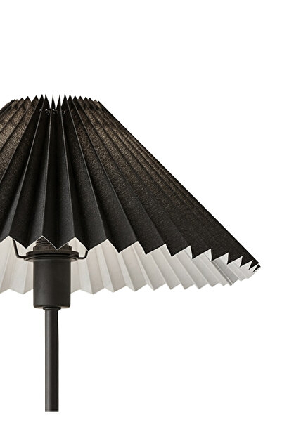 HOMİNG Homing Umbrella Pleated Fabric Floor Lamp Head Black 241961