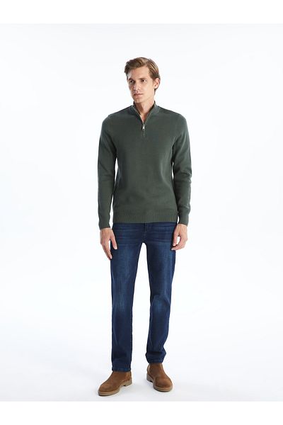 LC Waikiki Stehkragen-Langarm-Strickpullover für Herren