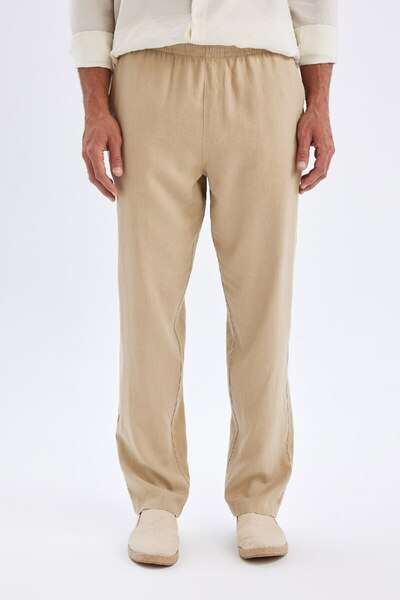 DeFacto Relax Fit Rahat Kesim Dar Paça Keten Karışımlı Yazlık Pantolon C1140ax24sm