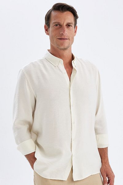 DeFacto Relax Fit Polo-T-Shirt – Popeline Modal Basic DLUZEN KOLU