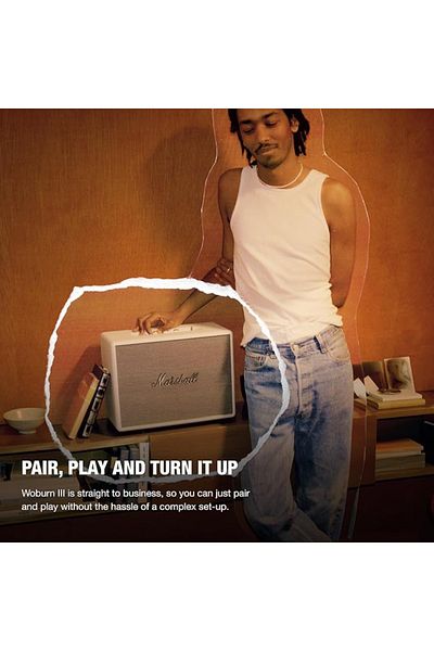 Marshall Marshall Woburn III Wireless Bluetooth Stereo Speaker, 150W Power – Cream