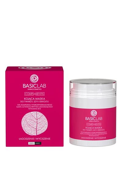 BASICLAB - Soothing mask for face, neck and décolleté, 50 ml