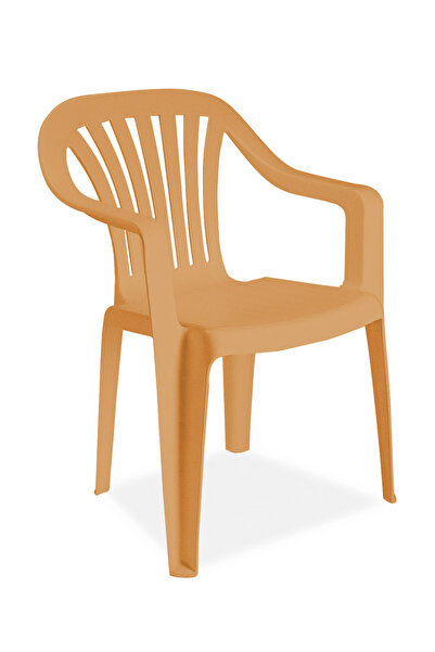 Papatya Tropik Plastik Koltuk Teak - Plastik Bahçe Balkon Sandalyesi