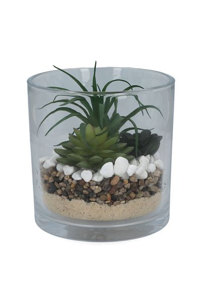 Atmosphera Lightweight Realistic Flat Base Compo Artificial Plant Multicolor