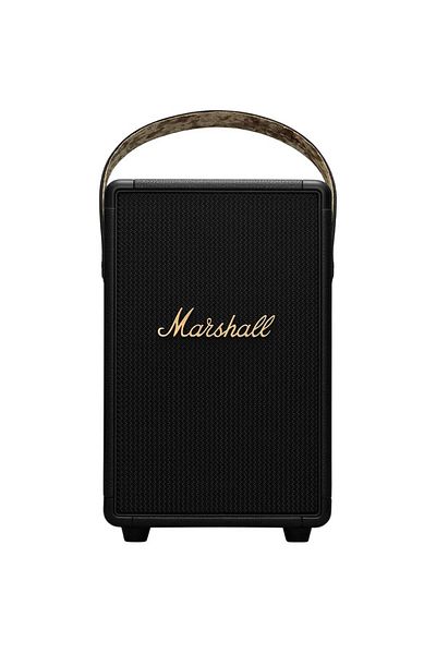 Marshall Tufton Portable Bluetooth Speaker, 20+ Hours Playtime, 20kHz Frequency – Black/Bronze