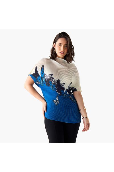 2Xtremz Waffle Textured Top with Short Sleeves