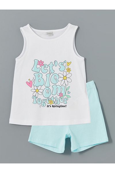 LC Waikiki Crew Neck Girls' Tank Top and Shorts