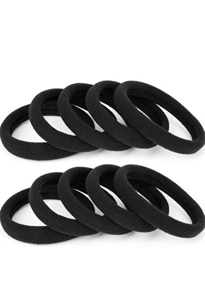 vaen Set de agrafe de păr pentru femei, prosop negru, elastic, 10 bucăți