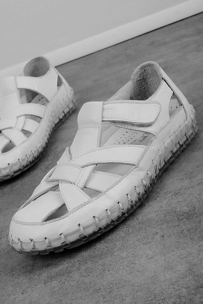 Lal Shoes & Bags Cedric Women's Leather Sandals Shoes - White