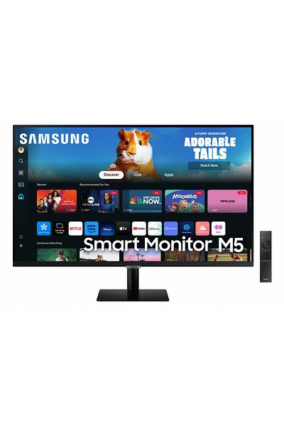 Samsung Monitor SMART SAMSUNG, TV Experience, LS32DM500EUXDU, 32inch, 4ms, Full HD, HDR10, HDMI, Negru