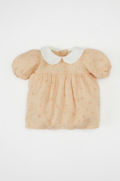 DeFacto Jumpsuit aus Musselin mit Blumenmuster für Neugeborene Mädchen - C5091a524sm