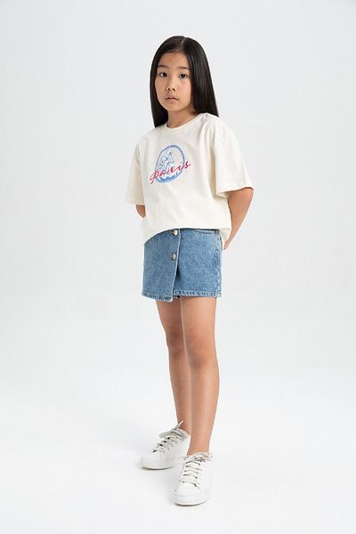 DeFacto Looney Tunes Print Girls T-Shirt - Oversize, Crew Neck, Short Sleeve C4824A824Sm