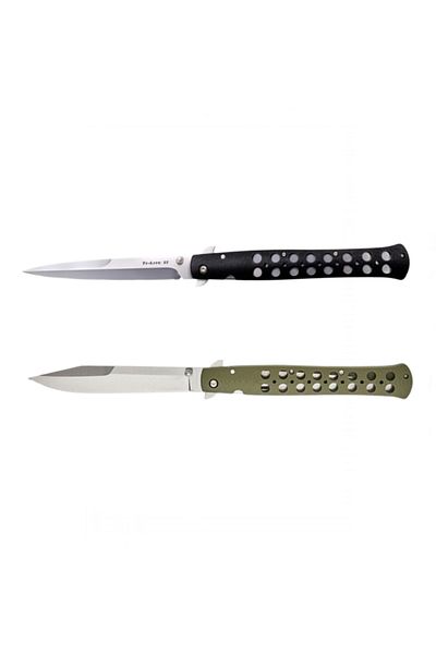 Depox Set Of Three Knives, Lockable Blade, Belt Clip, 33 Cm, Multicolor