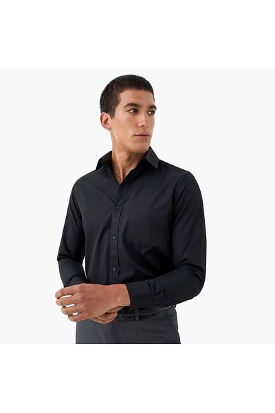 FAV Textured Regular Fit Shirt with Long Sleeves