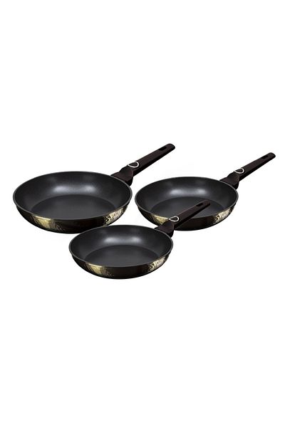 Berlinger Primal Gloss Collection 3-Piece Titanium Coated Frying Pan Set