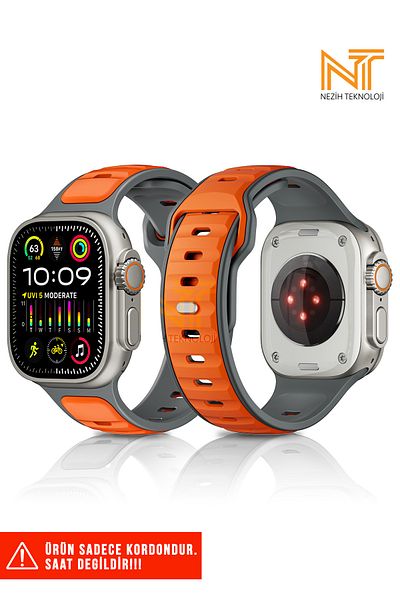 Nezih Case Apple Watch 3/4/5/6/7/8/9/10/se/ultra/ultra2 44mm/46mm/49mm متوافق مع سلك سيليكون عالي الجودة