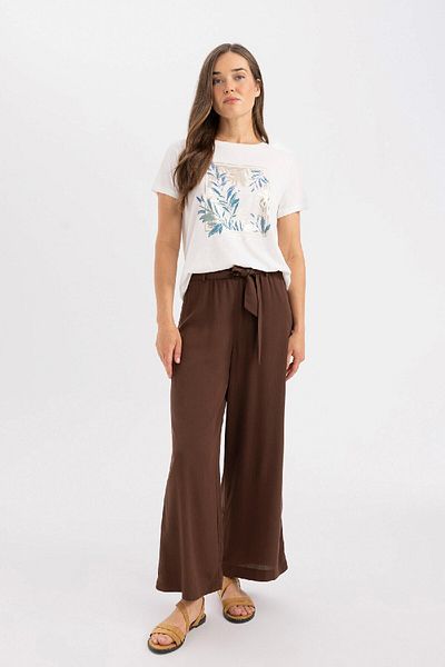DeFacto Crew Neck Printed Short Sleeve T-Shirt C3965AX24SP