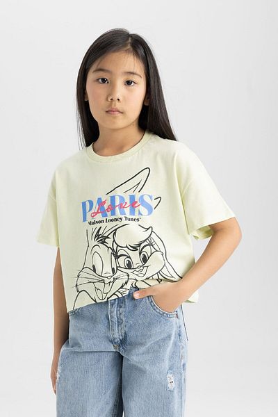 DeFacto Looney Tunes Girls T-Shirt - Crew Neck, Short Sleeve C4822A824Sm