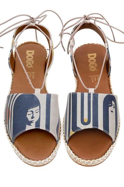 Dogo Women's Vegan Leather Multicolor Lace-Up Sandals - Love Long Hair Design