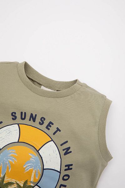 DeFacto Baby Boy - Crew nyakú és tengeri mintás alsóing C3989A524HS
