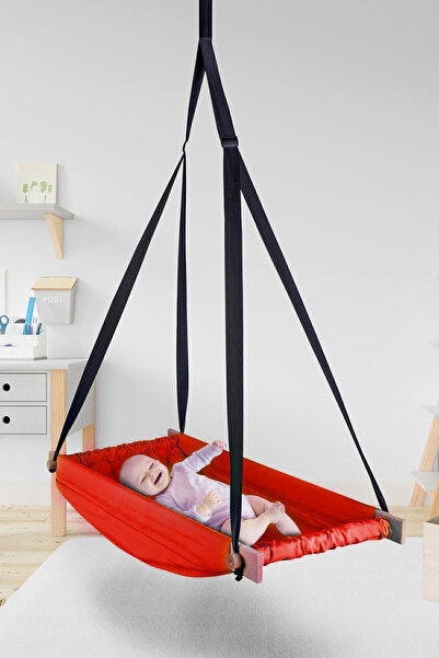 Bundera Flow Hamak Beşik Ahşap Yaylı Zıpzıp Hoppala Tavana Asılan Hamak Salıncak Bebek Yatağı