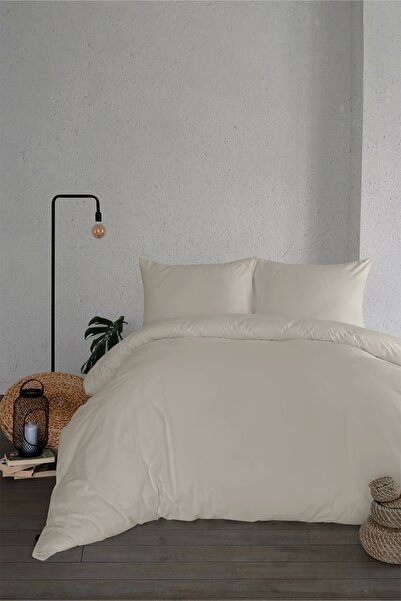 İssimo Home Ranforce Simply Nevresim Seti Ekru 200*220+50*70