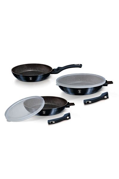 Berlinger Pan set with removable handle 5 pcs Aquamarine Metallic Line