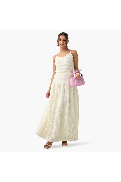 2Xtremz 2Xtremz Textured Maxi Skirt with Elasticated Waistband