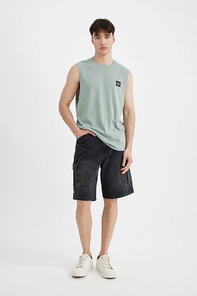 DeFacto Bedrucktes Athlete-Shirt mit Rundhalsausschnitt – Normale Passform C5044AX24HS
