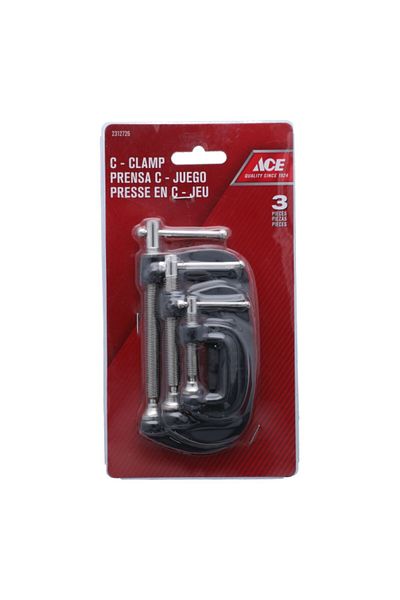 ACE 3-Piece C-Clamp Set 1/2/3inch