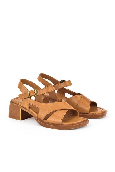 Ziya Women's Genuine Leather Sandals 151992 Z8002 Tan