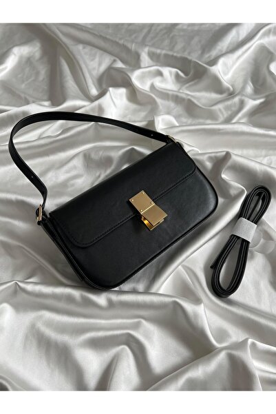 Mia Collection Geantă de mână și umăr pentru femei Bern Model Negru