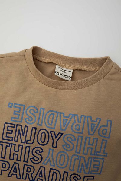 DeFacto Baby Boy Short Sleeve Printed T-Shirt - Crew Neck C3995A524SM
