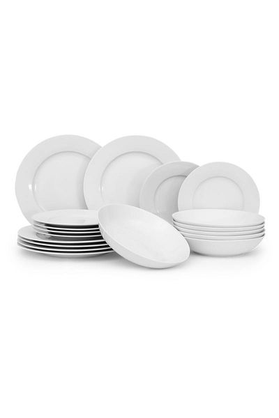 Tavola Dining set of 18 white plates