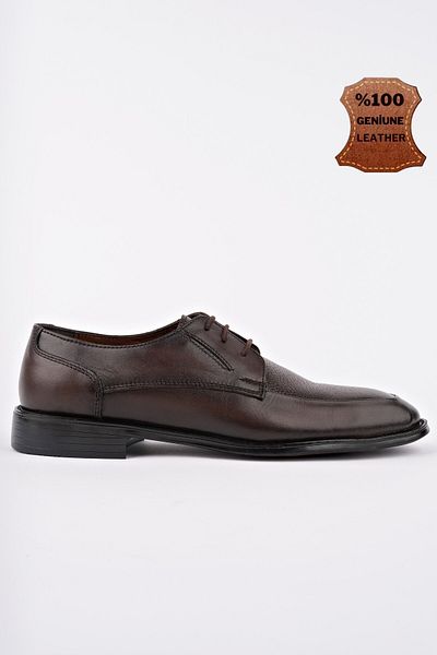 MUGGO Paolo Genuine Leather Classic Daily Orthopedic Lace-Up Men's Shoes