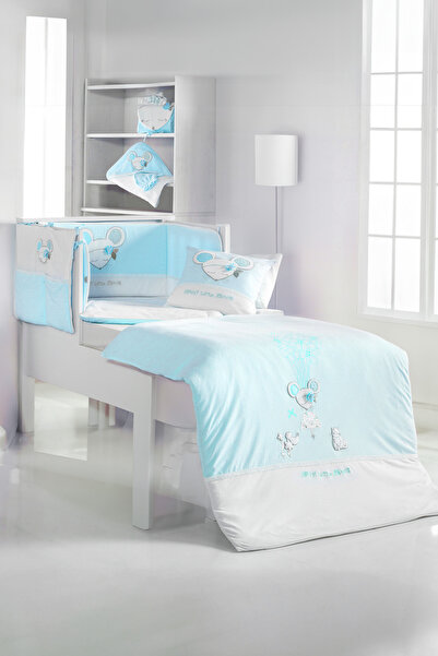 SYDNEY طقم نوم للأطفال مكون من 4 قطع 100% قطن 100 × 135 سم طقم غطاء لحاف نعنا...