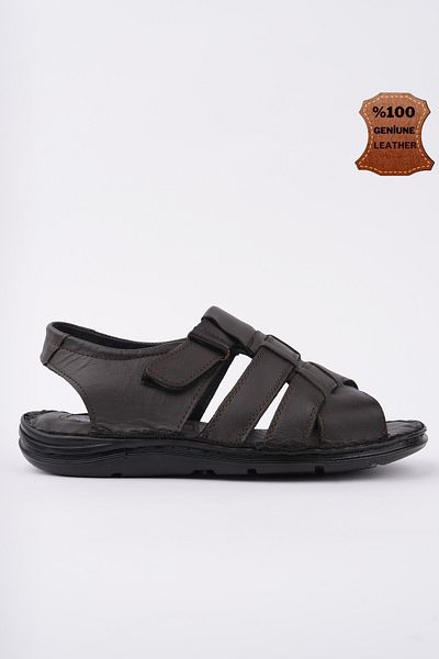 MUGGO Charles Guaranteed Herren-Daily-Echtleder-Bequeme orthopädische Sandalen mit weicher Sohle