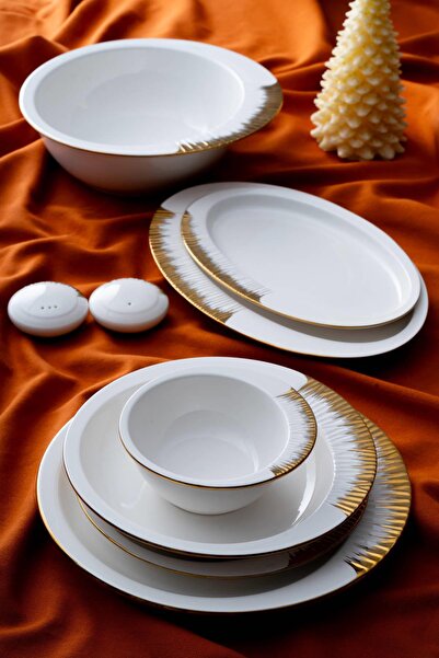 ACAR Sherry Gold 6 Kişilik 29 Parça Yemek Takımı