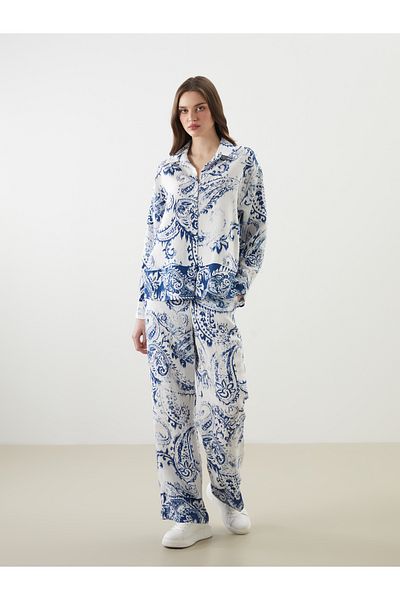 LC Waikiki Vzorovaná oversize dámská košile