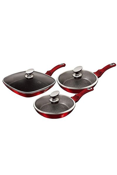 Berlinger Marble surface pan set 6 pcs Burgundy Metallic Line