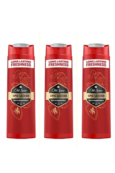 Old Spice Epic Legend Erkek Duş Jeli ve Şampuan 400 ml x 3 ADET
