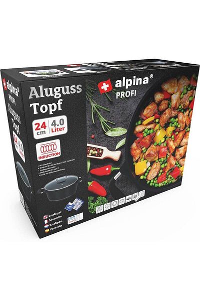 Alpina Oven and stovetop pot with non-stick surface 24 cm