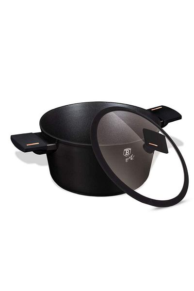 Berlinger Casserole with lid with titanium surface 24 cm Monaco Collection