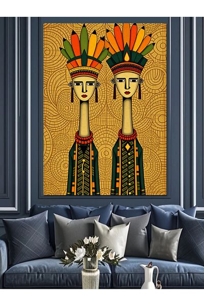 Tablomega Pânză decorativă Local People - Lemn MDF