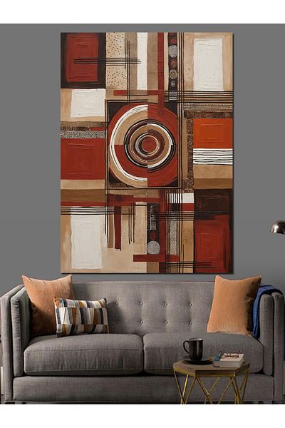 Tablomega Pânză decorativă cu model geometric abstract - pictură din lemn MDF