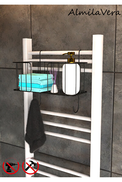 KapKacakAl Siyah Paslanamaz Kapı Arkası Ütü Ve Ütü Masası Askısı Ütü Düzenleyici Raf