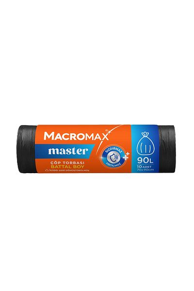 MACROMAX ماستر كيس قمامة حجم كبير 10 قطع
