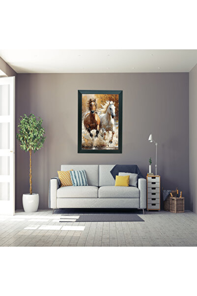 BFM DİJİTAL BASKI ÜRÜNLERİ Duvar Ofis Ev Dekarasyonu için 40 x 60 At Figürlü ...